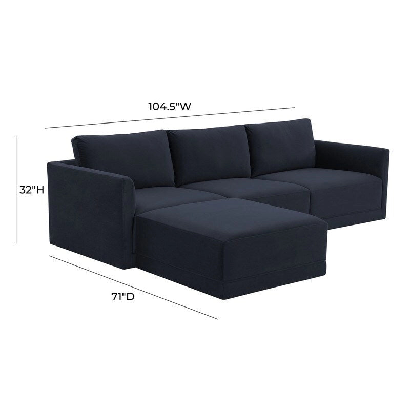 Vierteiliges Ecksofa Willow Modular