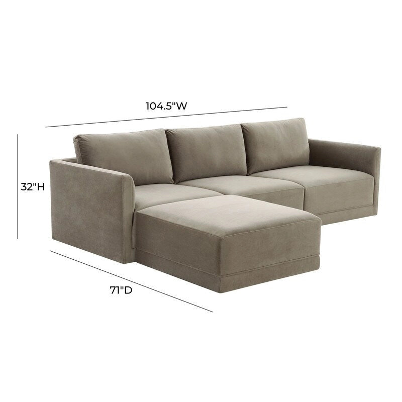 Vierteiliges Ecksofa Willow Modular