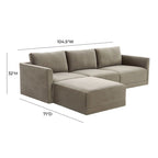 Vierteiliges Ecksofa Willow Modular
