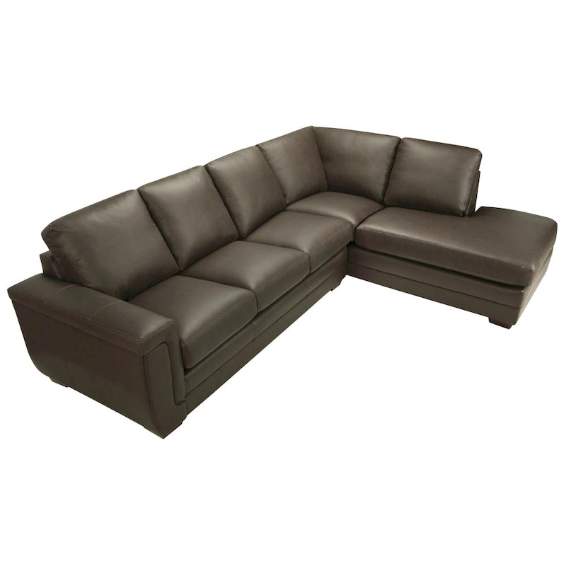 Porsche Ecksofa aus italienischem Vollnarbenleder - 36,5 x 116 x 37