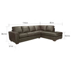 Porsche Ecksofa aus italienischem Vollnarbenleder - 36,5 x 116 x 37