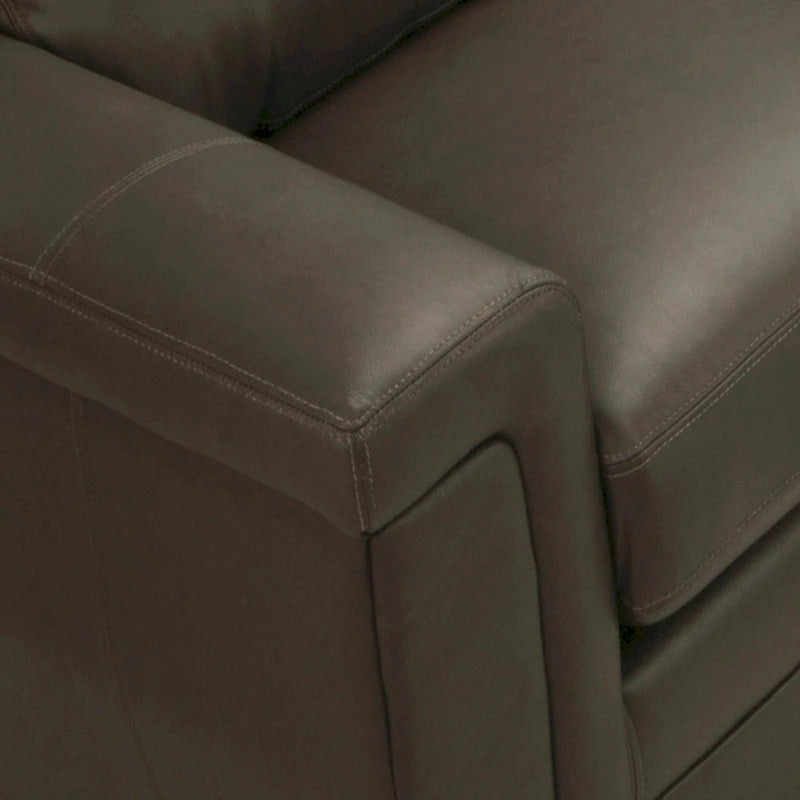 Porsche Ecksofa aus italienischem Vollnarbenleder - 36,5 x 116 x 37