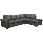 Porsche Ecksofa aus italienischem Vollnarbenleder - 36,5 x 116 x 37