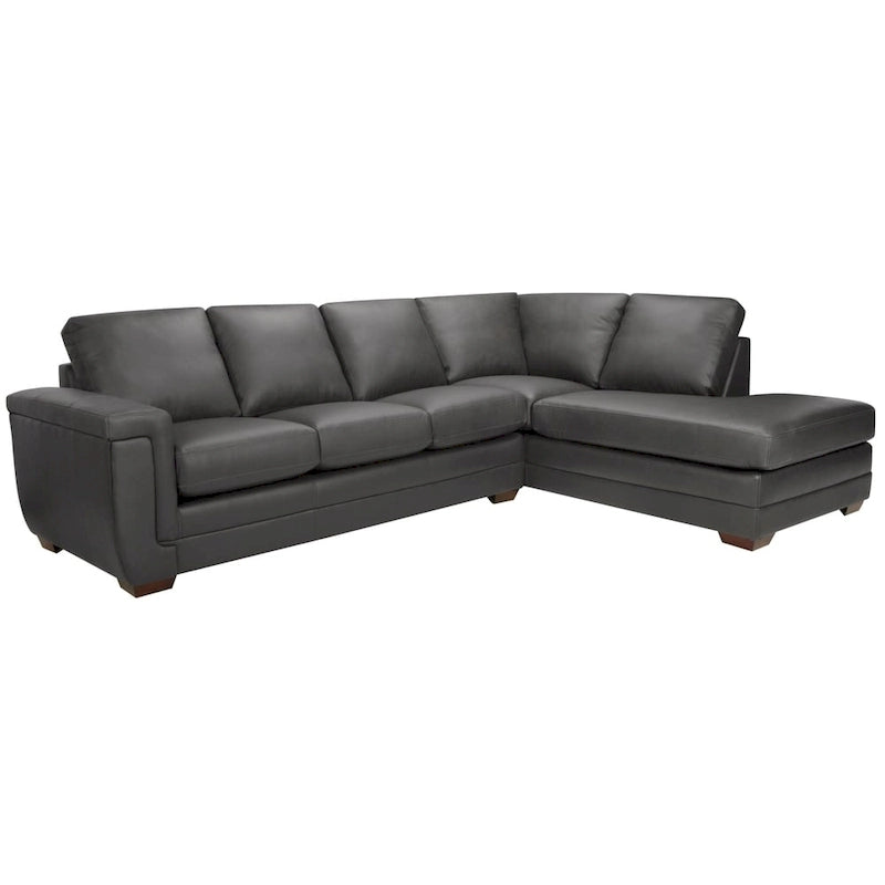 Porsche Ecksofa aus italienischem Vollnarbenleder - 36,5 x 116 x 37