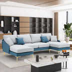 Ouyessir U-förmiges 4-Sitzer-Ecksofa mit doppelter Chaiselongue