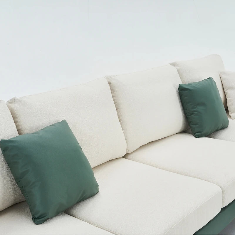 Ouyessir U-förmiges 4-Sitzer-Ecksofa mit doppelter Chaiselongue