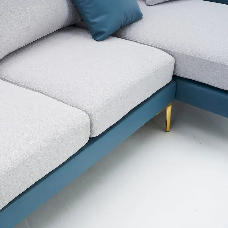 Ouyessir U-förmiges 4-Sitzer-Ecksofa mit doppelter Chaiselongue