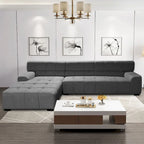 Williamspace Modern Glam Großes Polstersofa Ecksofa L-Form mit Chaiselongue Wohnzimmer
