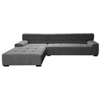Williamspace Modern Glam Großes Polstersofa Ecksofa L-Form mit Chaiselongue Wohnzimmer