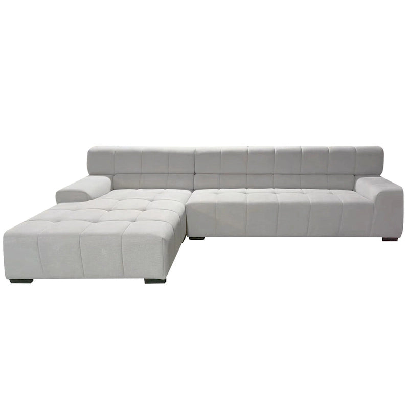Williamspace Modern Glam Großes Polstersofa Ecksofa L-Form mit Chaiselongue Wohnzimmer