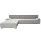 Williamspace Modern Glam Großes Polstersofa Ecksofa L-Form mit Chaiselongue Wohnzimmer