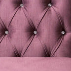 Gito Übergangs-Schnittsofa mit getufteter Rückenlehne und Samtbezug von Furniture of America