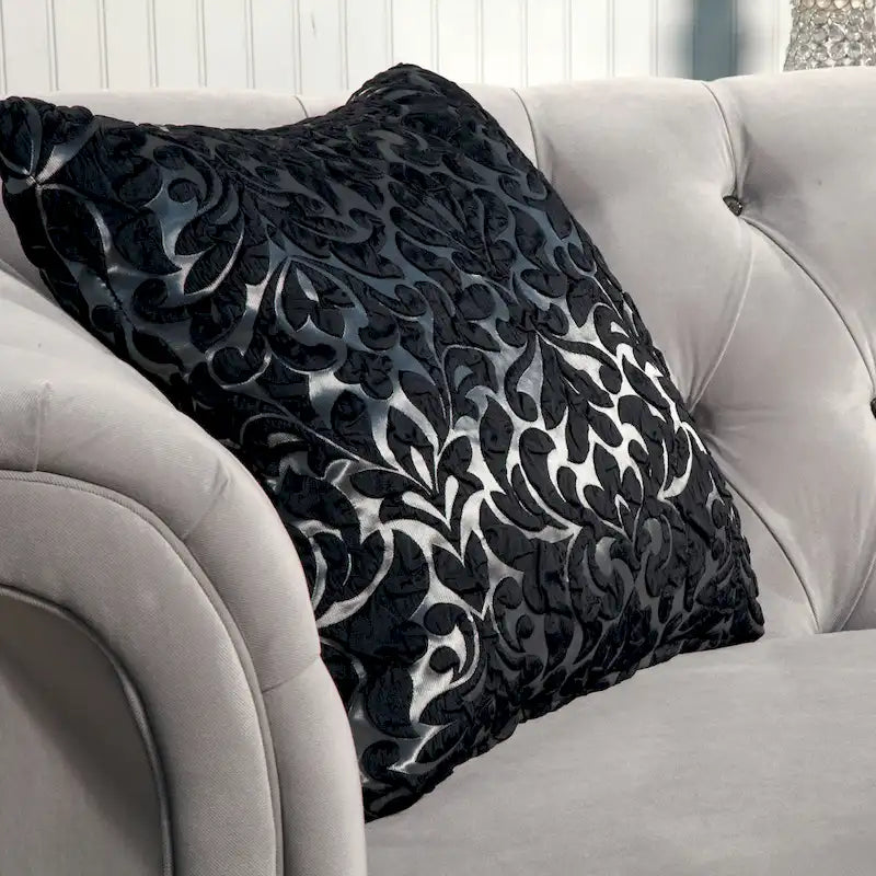 Gito Übergangs-Schnittsofa mit getufteter Rückenlehne und Samtbezug von Furniture of America