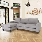 Coast to Coast Sofas Modernes L-förmiges Ecksofa Polyester Nylon Massivholzgestell Polsterung