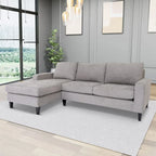 Coast to Coast Sofas Modernes L-förmiges Ecksofa Polyester Nylon Massivholzgestell Polsterung