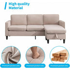 Mixoy Cabrio Schlafsofa mit Stauraum-Ottomane, umbaubare Récamiere