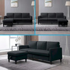 Mixoy Cabrio Schlafsofa mit Stauraum-Ottomane, umbaubare Récamiere