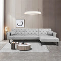 Aukfa Samt-Schlafsofa mit Ottomane – 114,5 B