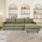 Coast to Coast Sofas Contemporary L Shaped Sectional Sofa Polyester Fabric Solid Wood Frame Upholstered