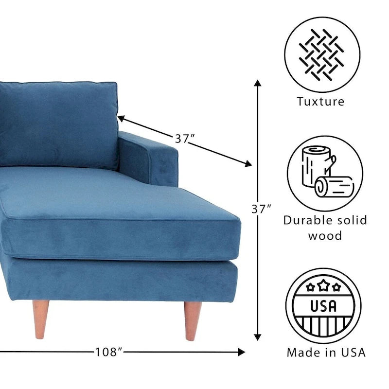Coast to Coast Sofas Modernes L-förmiges Ecksofa Polyestergewebe Massivholzrahmen gepolstert