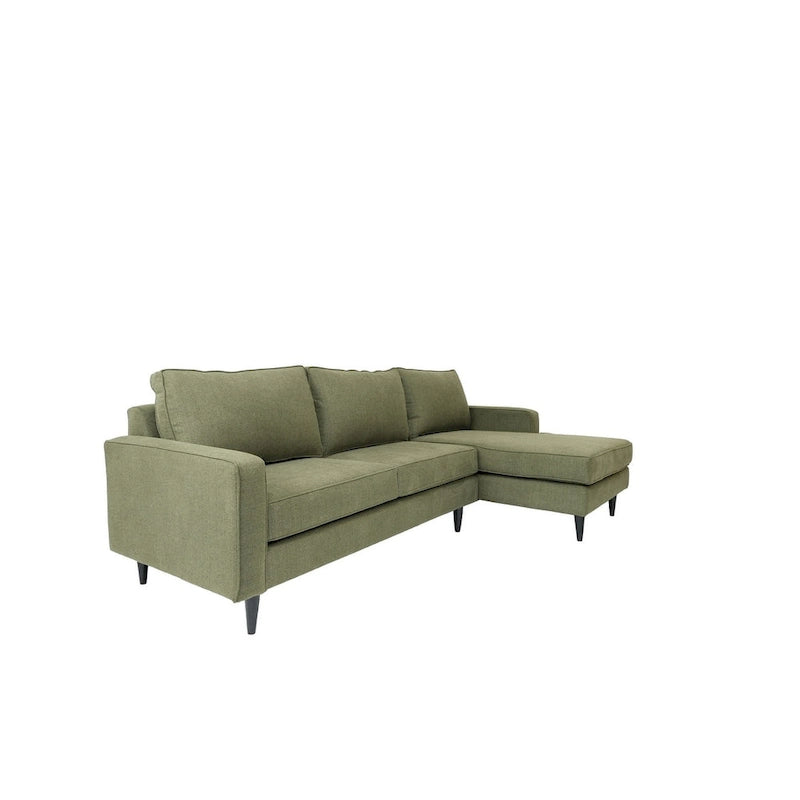 Coast to Coast Sofas Modernes L-förmiges Ecksofa Polyestergewebe Massivholzrahmen gepolstert