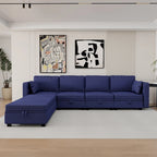Modulares U-förmiges verstellbares Ecksofa mit umkehrbaren Recamièren und Stausitzen