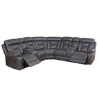 Sofa im Mid-Century Modern Stil mit Kunstlederbezug und Relaxfunktion