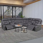 Sofa im Mid-Century Modern Stil mit Kunstlederbezug und Relaxfunktion