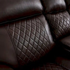 Sofa im Mid-Century Modern Stil mit Kunstlederbezug und Relaxfunktion