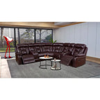 Sofa im Mid-Century Modern Stil mit Kunstlederbezug und Relaxfunktion