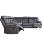Sofa im Mid-Century Modern Stil mit Kunstlederbezug und Relaxfunktion