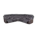 Sofa im Mid-Century Modern Stil mit Kunstlederbezug und Relaxfunktion