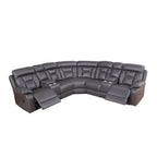 Sofa im Mid-Century Modern Stil mit Kunstlederbezug und Relaxfunktion