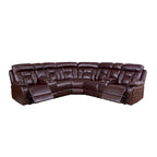 Sofa im Mid-Century Modern Stil mit Kunstlederbezug und Relaxfunktion