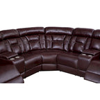 Sofa im Mid-Century Modern Stil mit Kunstlederbezug und Relaxfunktion