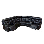Sofa im Mid-Century Modern Stil mit Kunstlederbezug und Relaxfunktion