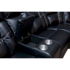 Sofa im Mid-Century Modern Stil mit Kunstlederbezug und Relaxfunktion