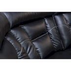 Sofa im Mid-Century Modern Stil mit Kunstlederbezug und Relaxfunktion