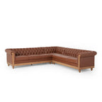 Castalia Chesterfield Tufted 7-Sitzer Ecksofa von Christopher Knight Home – 114,00 L x 70,00 B x 31,50 H
