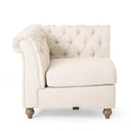 Castalia Chesterfield Tufted 7-Sitzer Ecksofa von Christopher Knight Home – 114,00 L x 70,00 B x 31,50 H