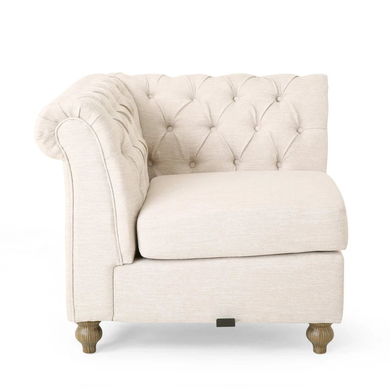 Castalia Chesterfield Tufted 7-Sitzer Ecksofa von Christopher Knight Home – 114,00 L x 70,00 B x 31,50 H