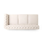 Castalia Chesterfield Tufted 7-Sitzer Ecksofa von Christopher Knight Home – 114,00 L x 70,00 B x 31,50 H