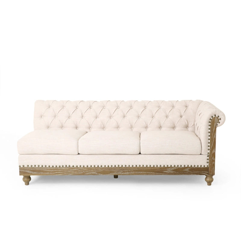Castalia Chesterfield Tufted 7-Sitzer Ecksofa von Christopher Knight Home – 114,00 L x 70,00 B x 31,50 H