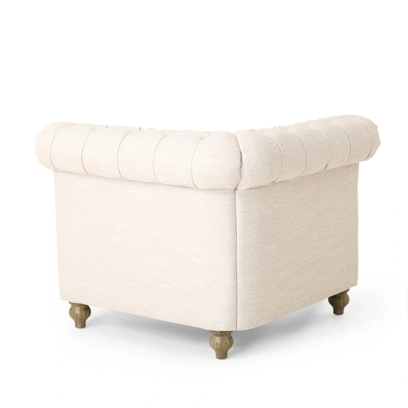 Castalia Chesterfield Tufted 7-Sitzer Ecksofa von Christopher Knight Home – 114,00 L x 70,00 B x 31,50 H