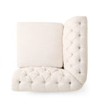 Castalia Chesterfield Tufted 7-Sitzer Ecksofa von Christopher Knight Home – 114,00 L x 70,00 B x 31,50 H