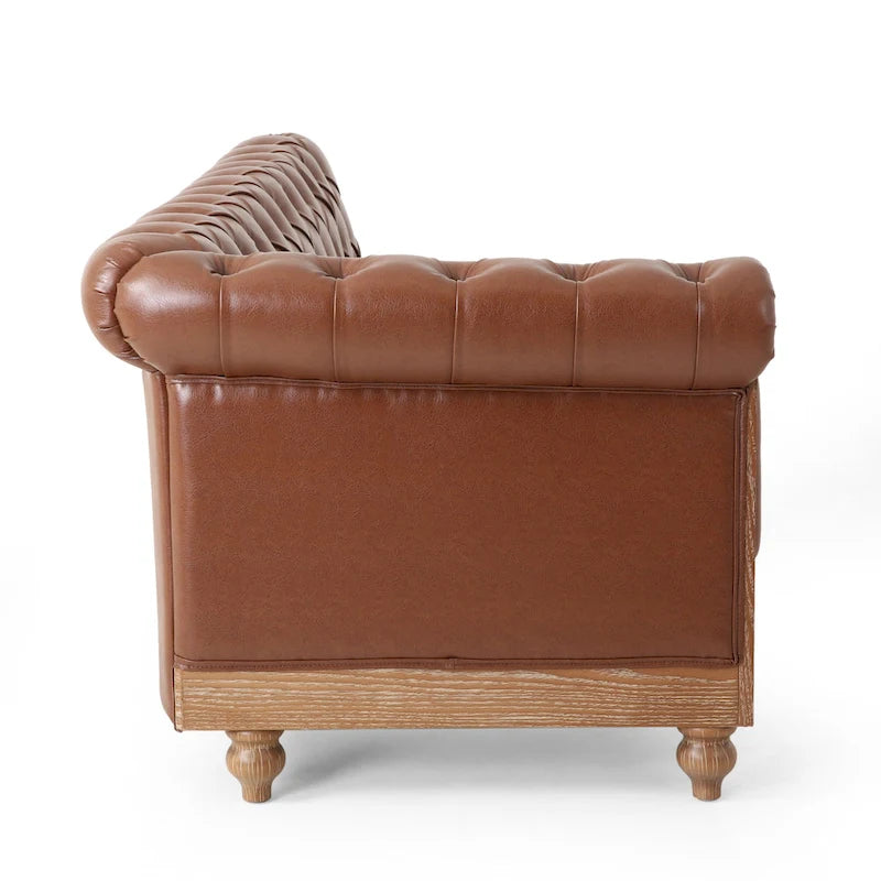 Castalia Chesterfield Tufted 7-Sitzer Ecksofa von Christopher Knight Home – 114,00 L x 70,00 B x 31,50 H