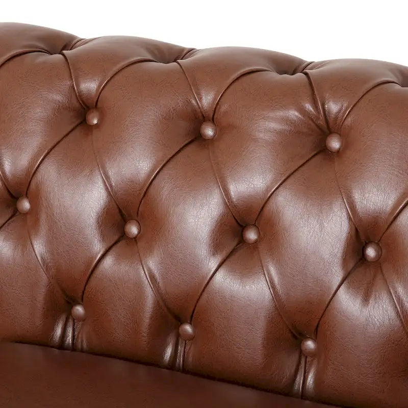 Castalia Chesterfield Tufted 7-Sitzer Ecksofa von Christopher Knight Home – 114,00 L x 70,00 B x 31,50 H