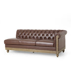 Castalia Chesterfield Tufted 7-Sitzer Ecksofa von Christopher Knight Home – 114,00 L x 70,00 B x 31,50 H