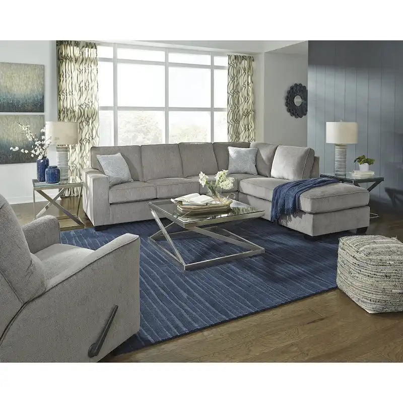 Signature Design by Ashley Altari Graues 2-teiliges Sektionalsofa mit Chaiselongue - 110B x 90T x 37H