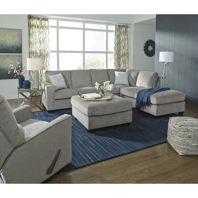 Signature Design by Ashley Altari Graues 2-teiliges Sektionalsofa mit Chaiselongue - 110B x 90T x 37H